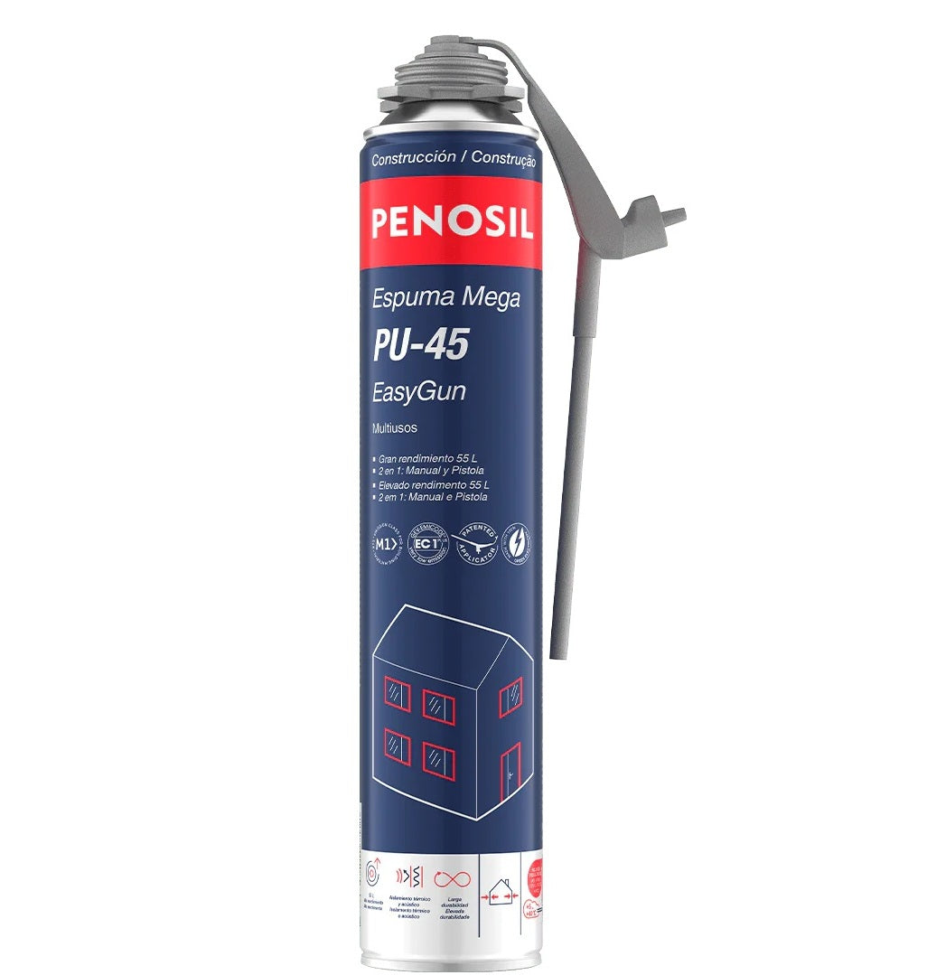 Espuma Mega PU-45 - Easygun Alto Rendimento 2 em 1