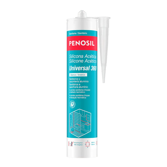 Silicone Acético Universal 360 - Vedação de Sanitários e Caixilharia Alumínio